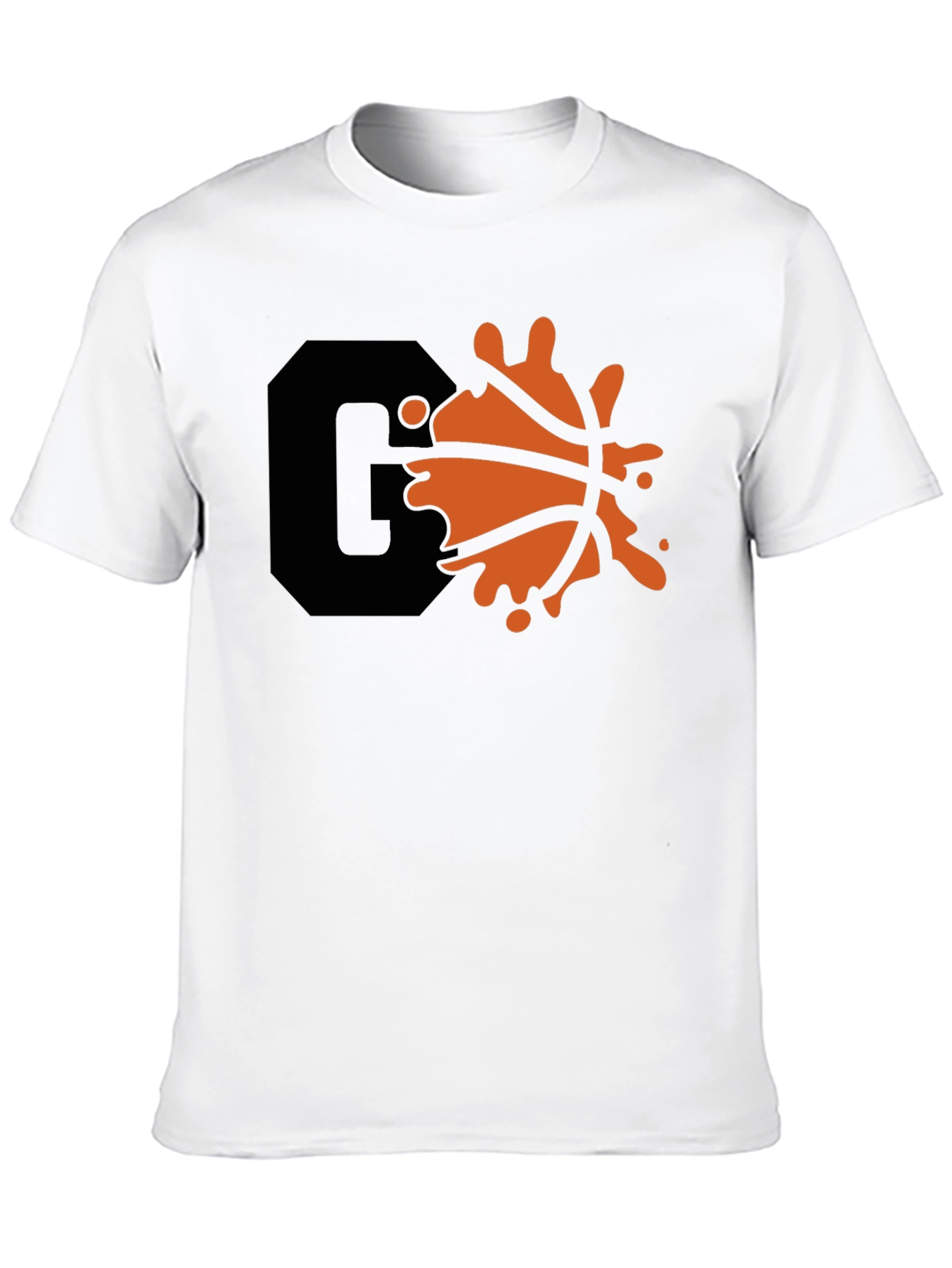 Cool Graphic Tee with Basketball Splash Design