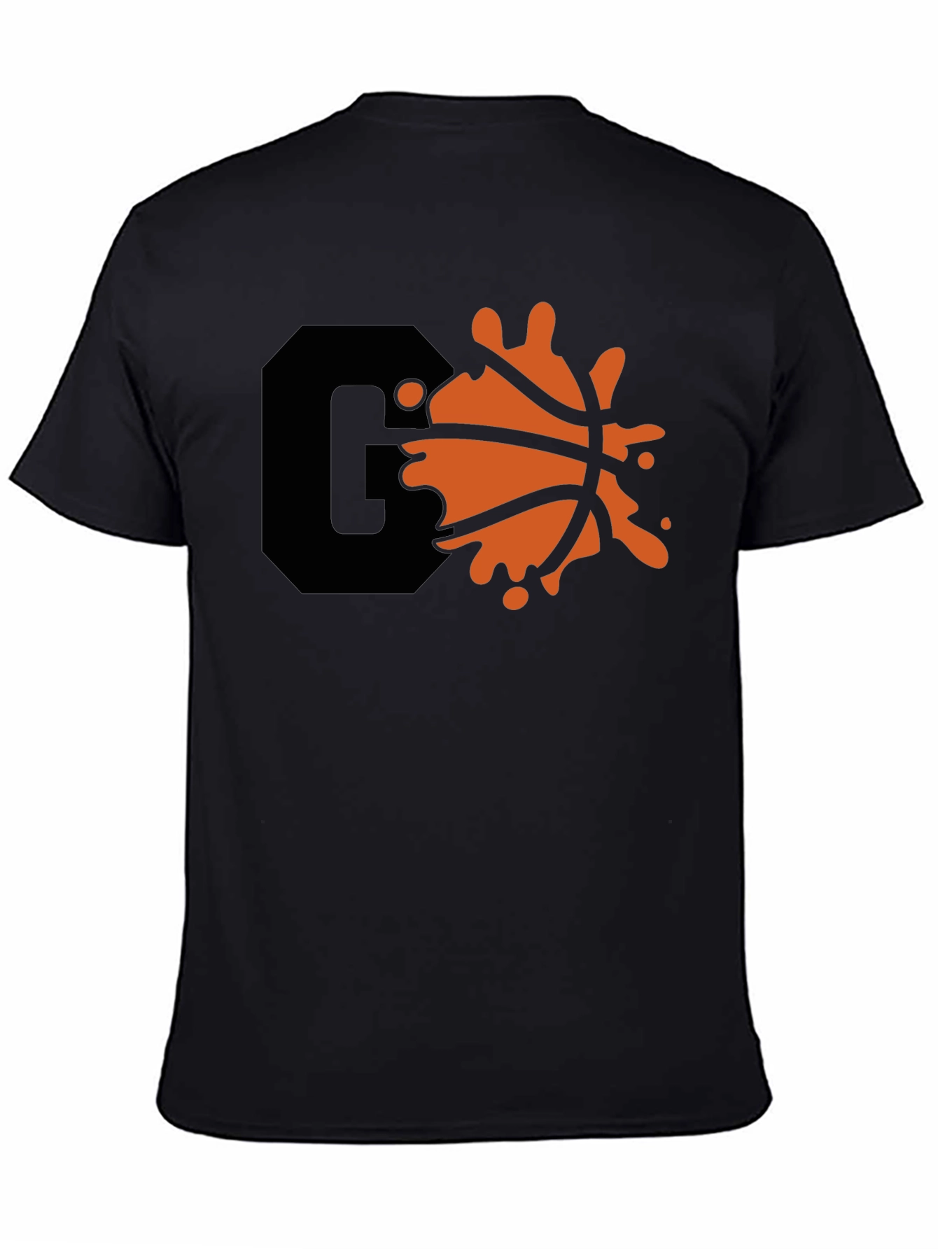Cool Graphic Tee with Basketball Splash Design