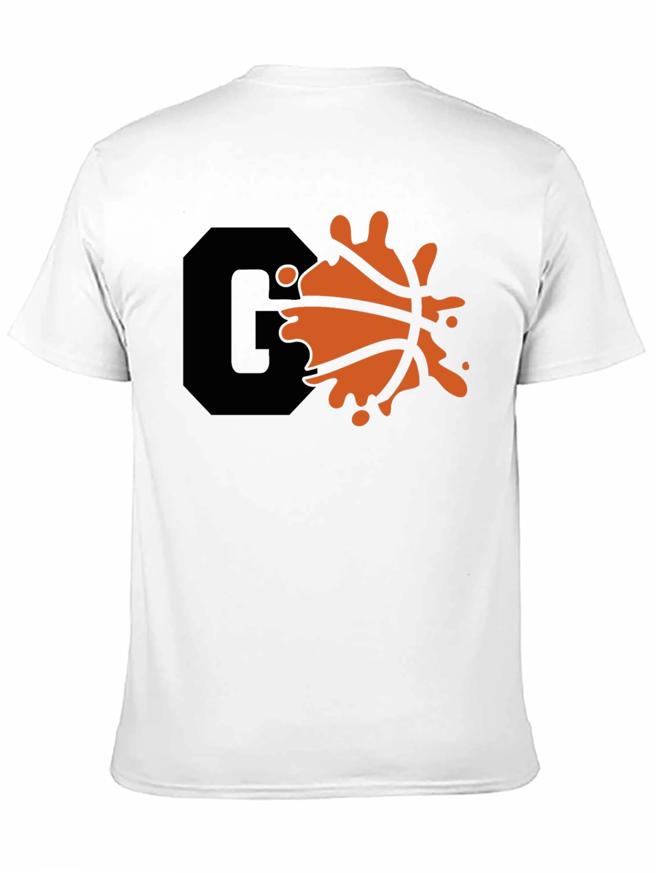 Cool Graphic Tee with Basketball Splash Design