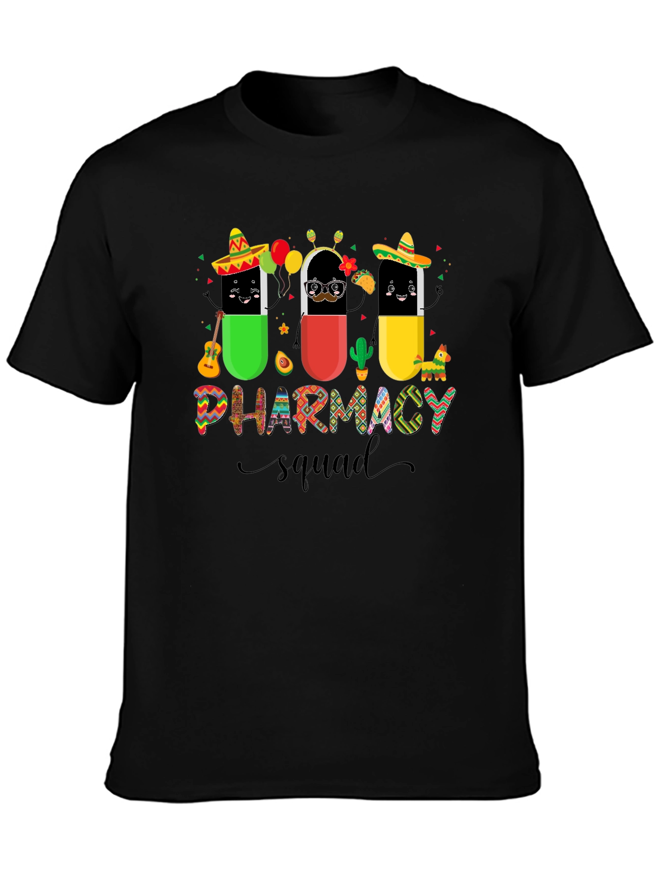 Pharmacy Squad Black T-Shirt