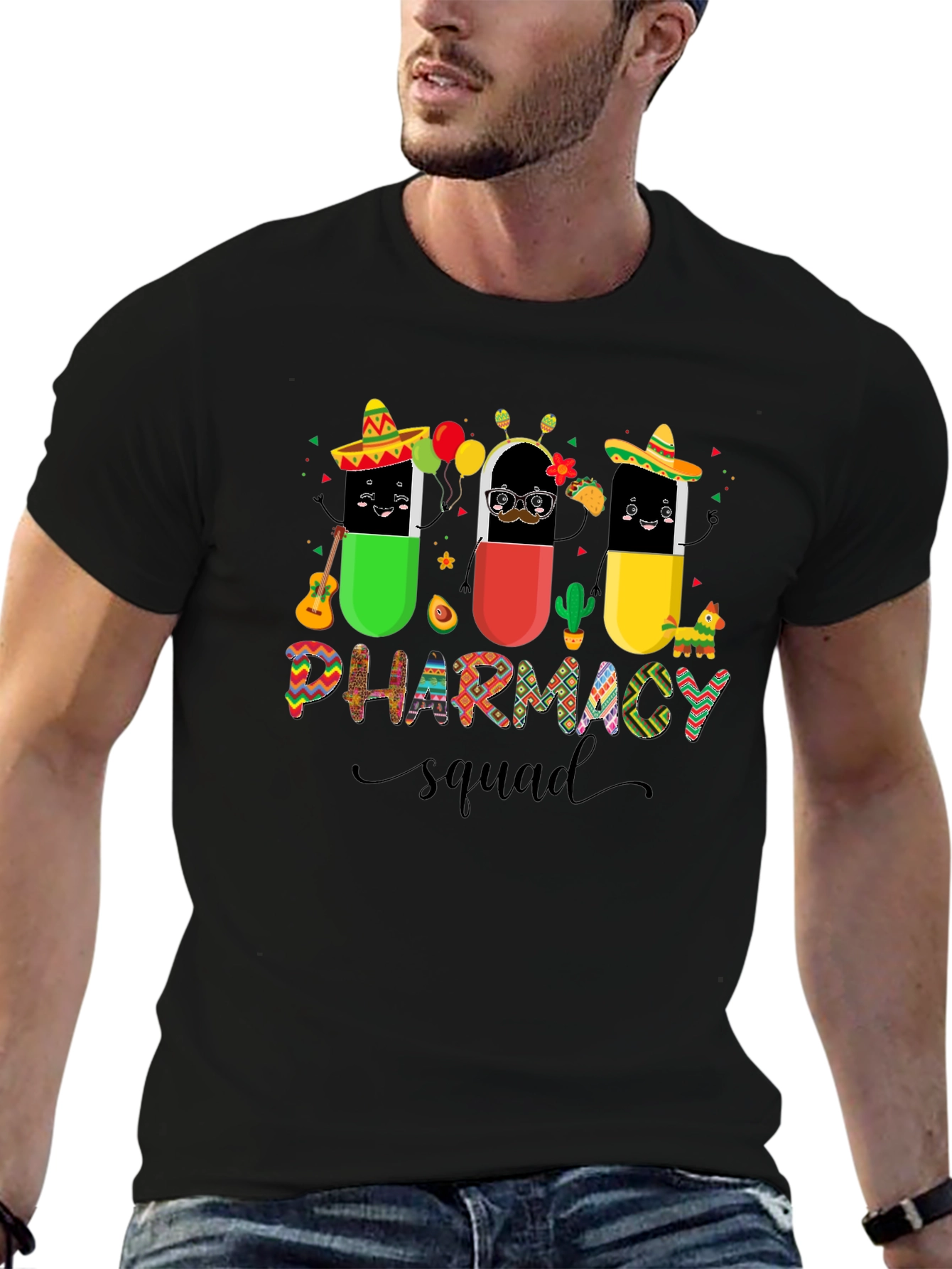Pharmacy Squad Black T-Shirt