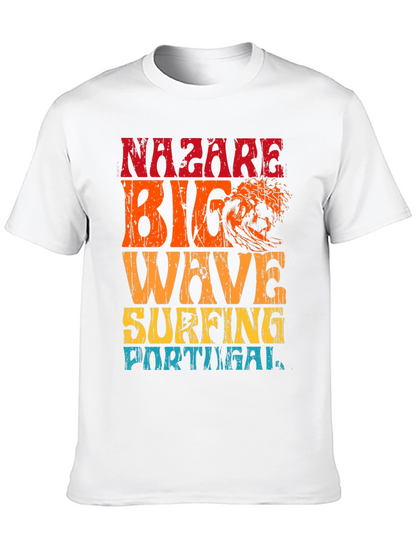 Nazare Big Wave Surfing Portugal Graphic T-Shirt