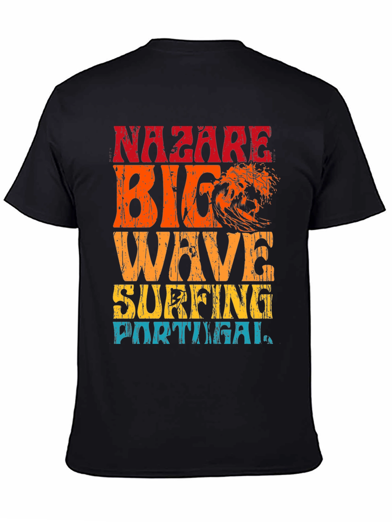 Nazare Big Wave Surfing Portugal Graphic T-Shirt