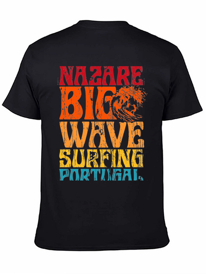 Nazare Big Wave Surfing Portugal Graphic T-Shirt