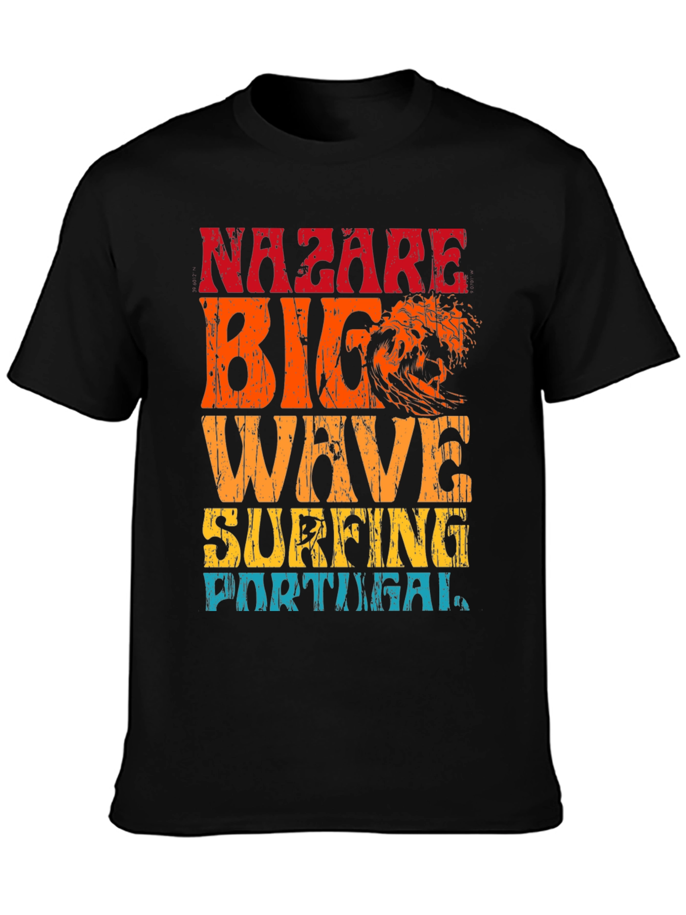 Nazare Big Wave Surfing Portugal Graphic T-Shirt