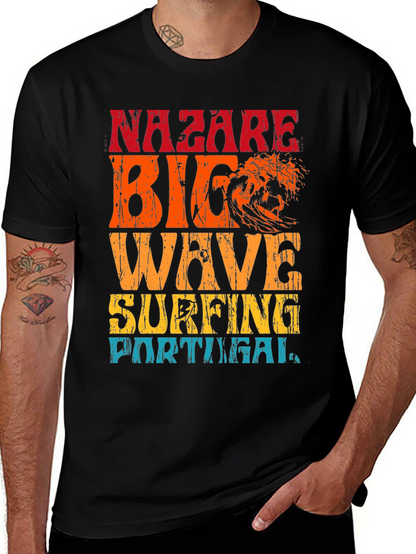 Nazare Big Wave Surfing Portugal Graphic T-Shirt
