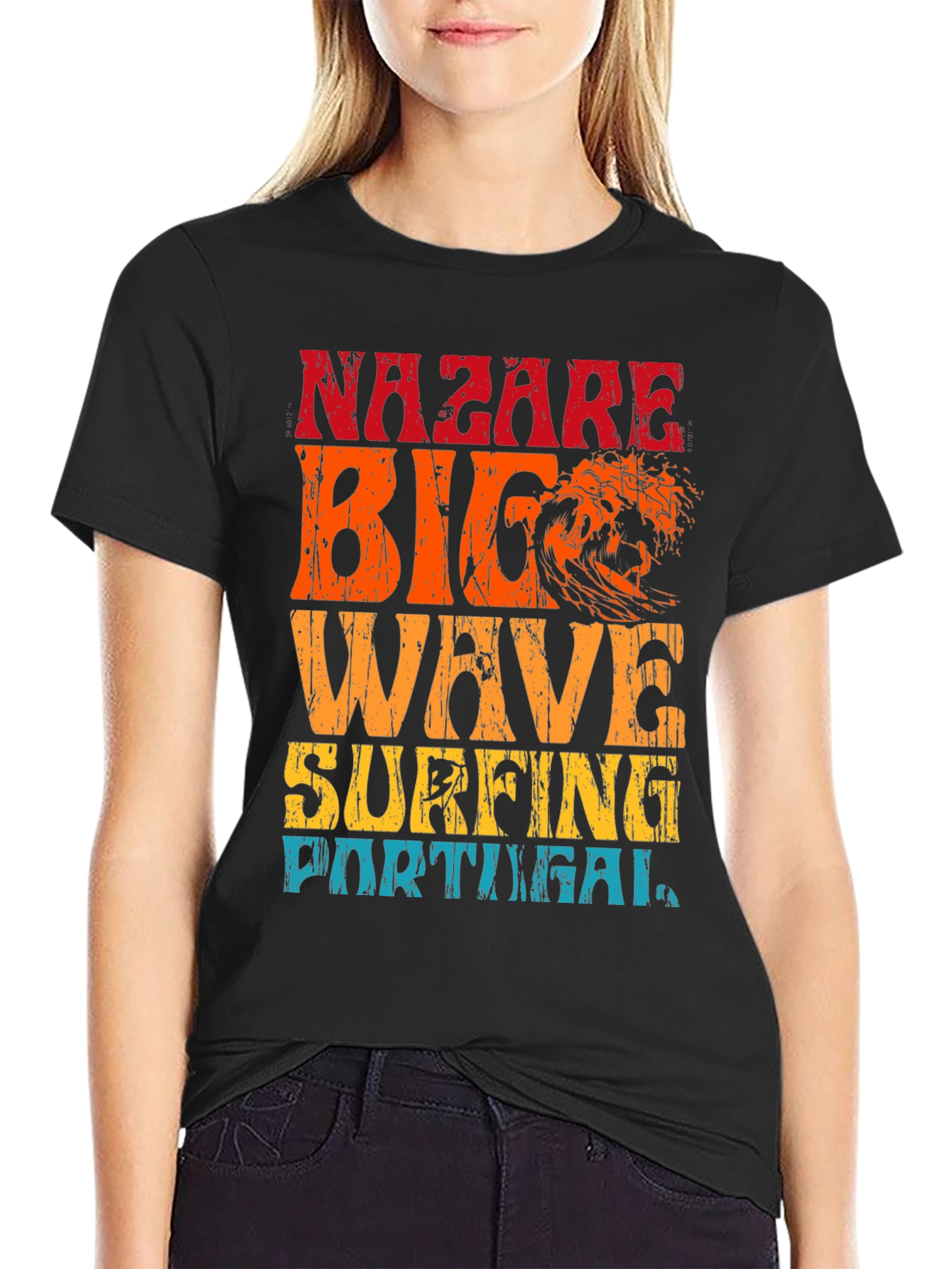 Nazare Big Wave Surfing Portugal Graphic T-Shirt