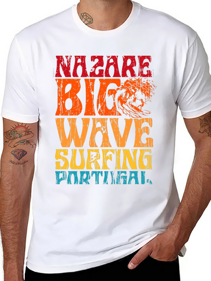 Nazare Big Wave Surfing Portugal Graphic T-Shirt