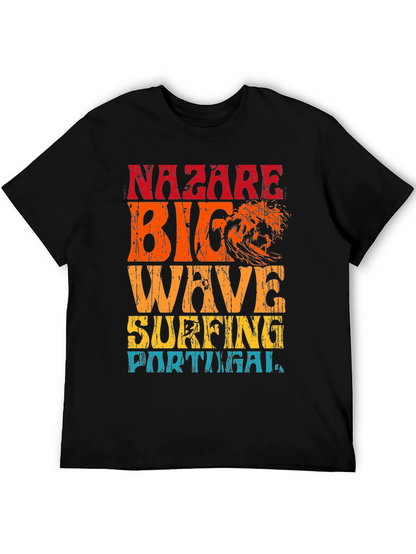 Nazare Big Wave Surfing Portugal Graphic T-Shirt