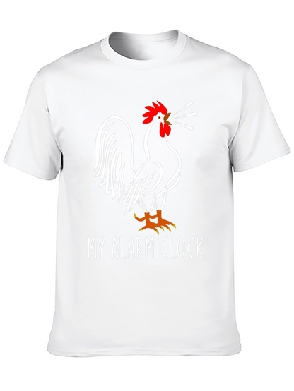 My Alarm Clock Rooster Graphic Tee - Black