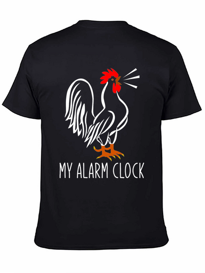 My Alarm Clock Rooster Graphic Tee - Black