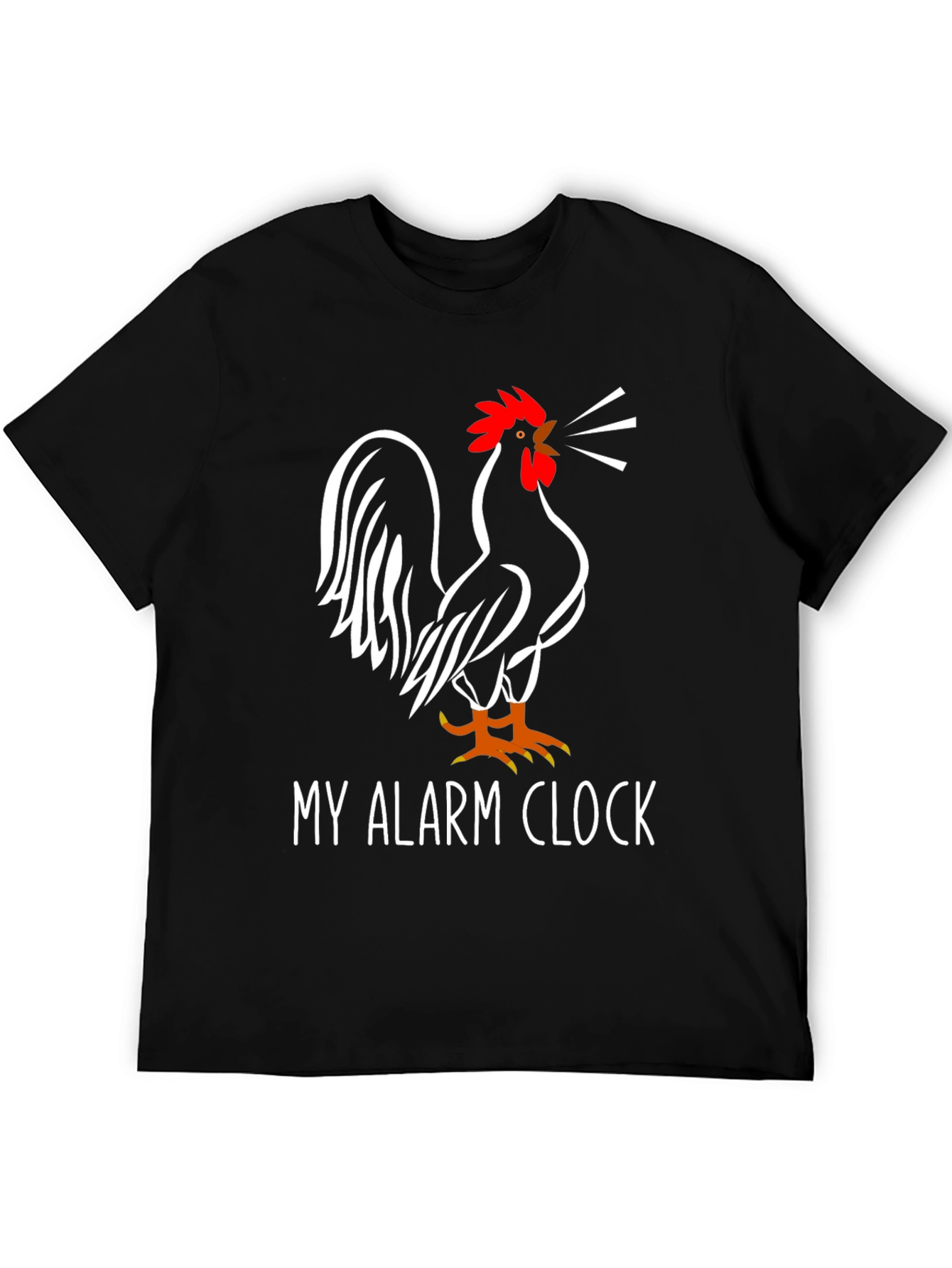 My Alarm Clock Rooster Graphic Tee - Black