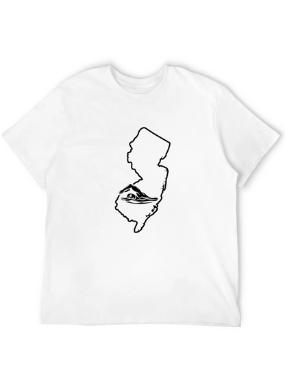 New Jersey Swimmer Graphic T-Shirt - Unisex Black Tee