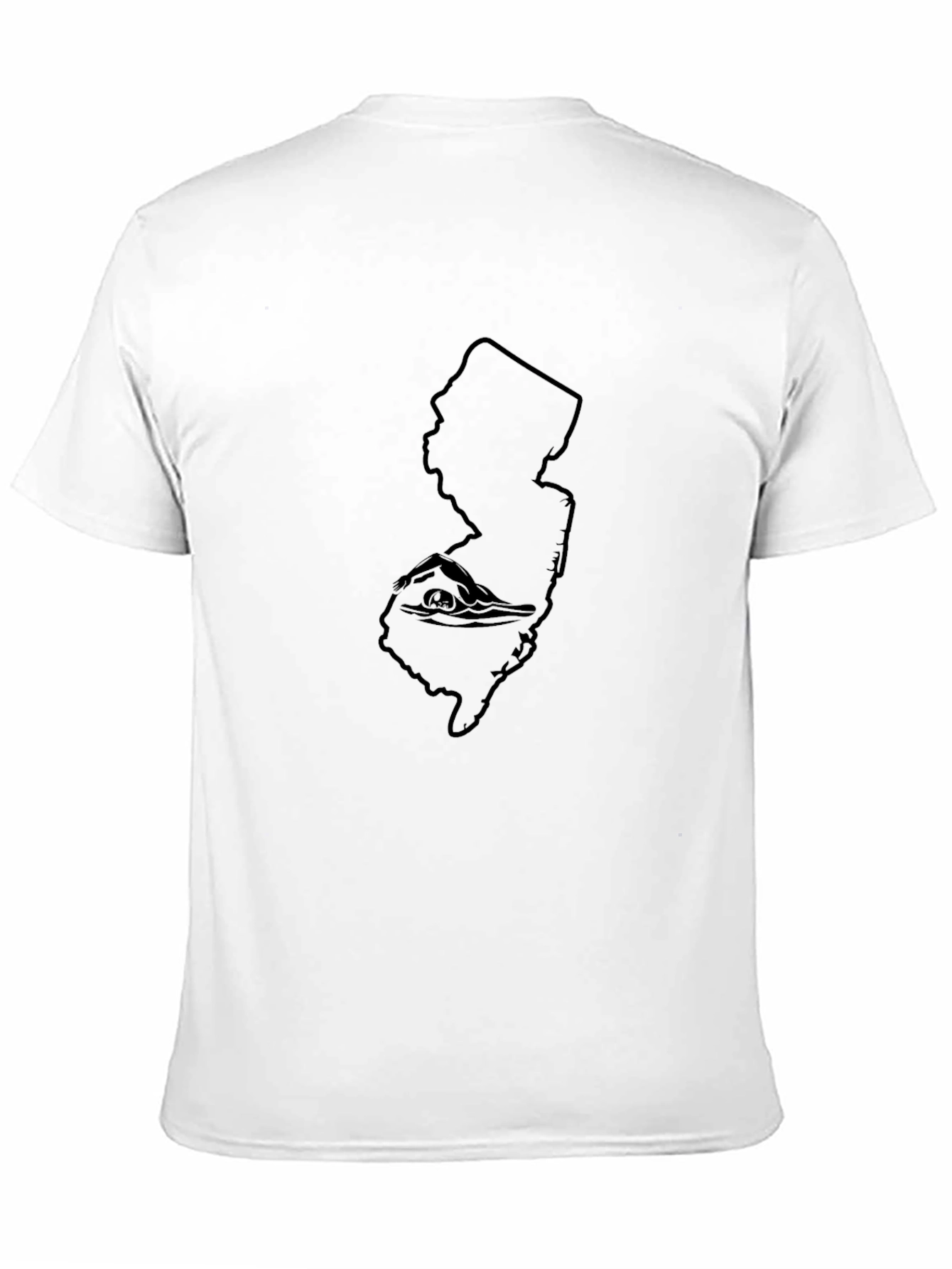 New Jersey Swimmer Graphic T-Shirt - Unisex Black Tee