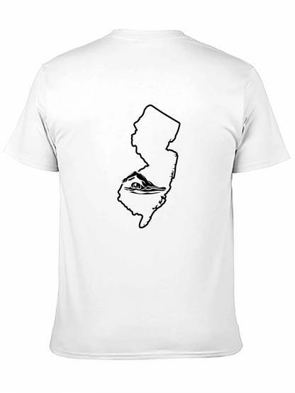 New Jersey Swimmer Graphic T-Shirt - Unisex Black Tee
