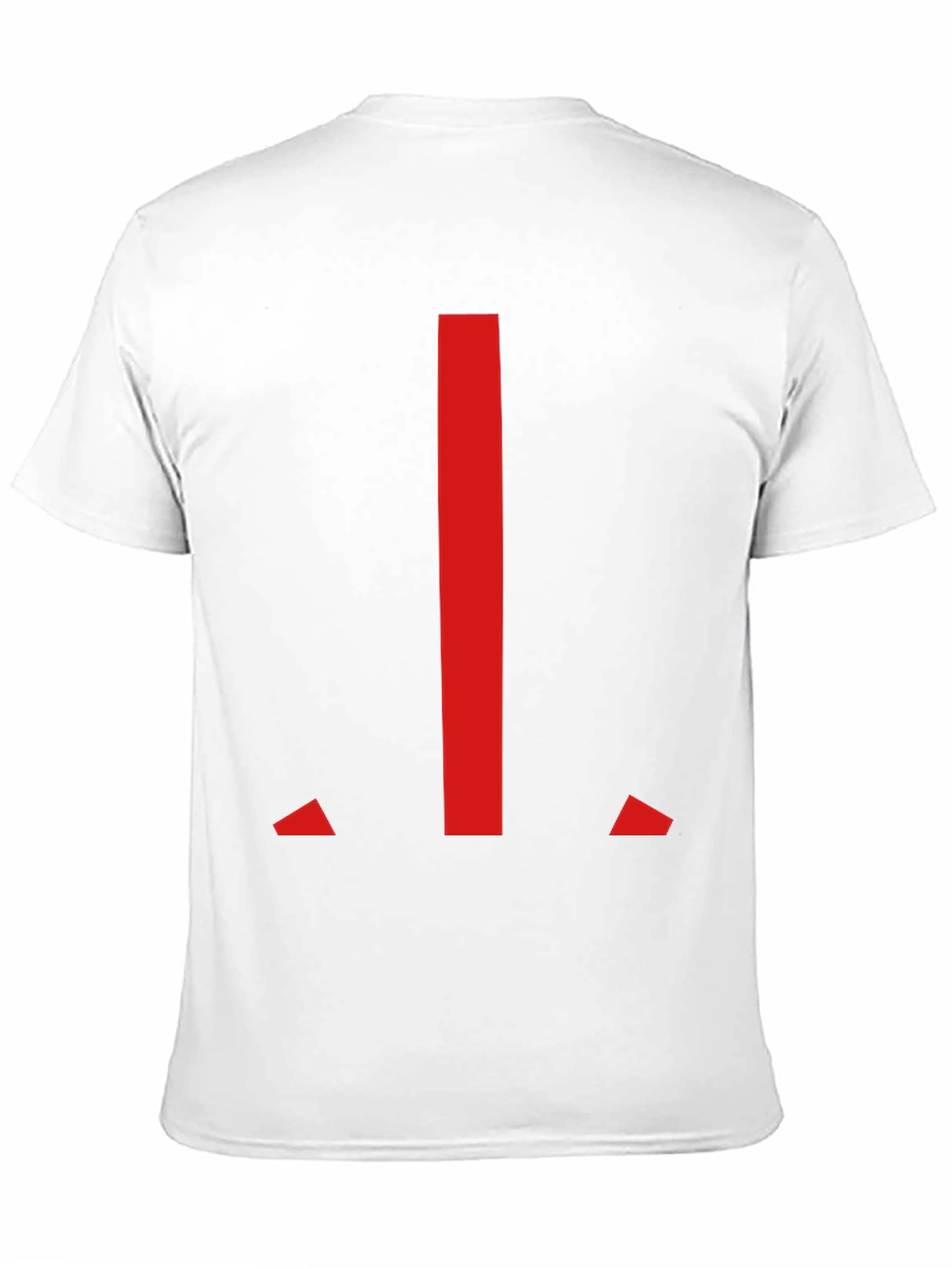 Modern Red Geometric Graphic Black T-Shirt