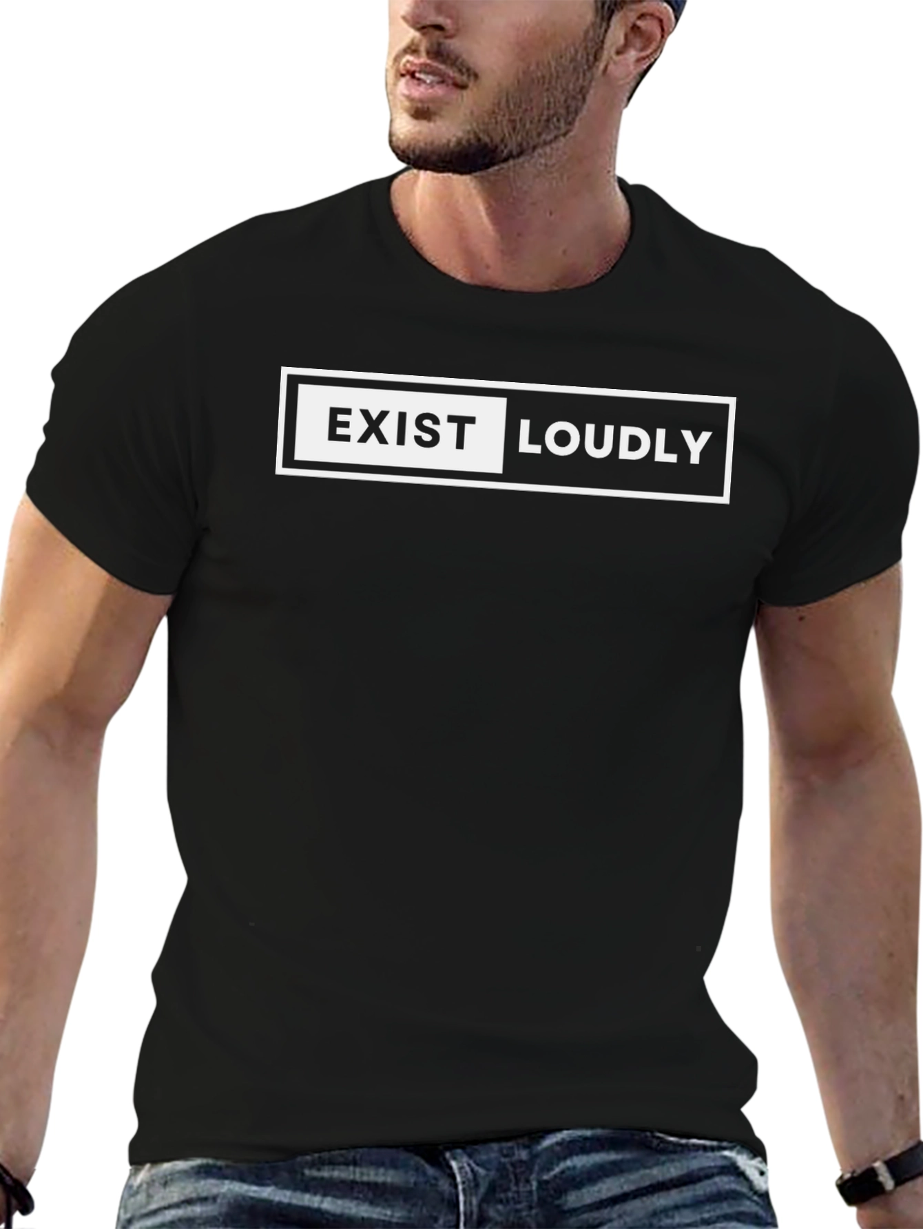 Exist Loudly Graphic T-Shirt - Bold Statement Tee