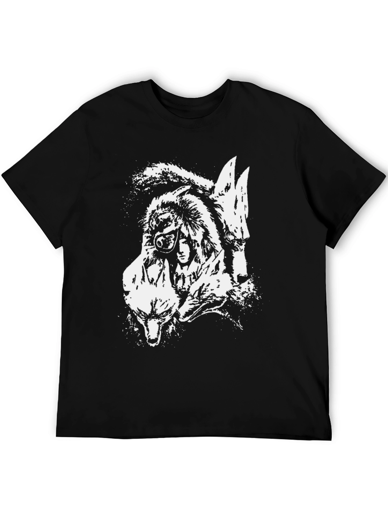 Wolf Pack Graphic T-Shirt - Black Cotton Tee