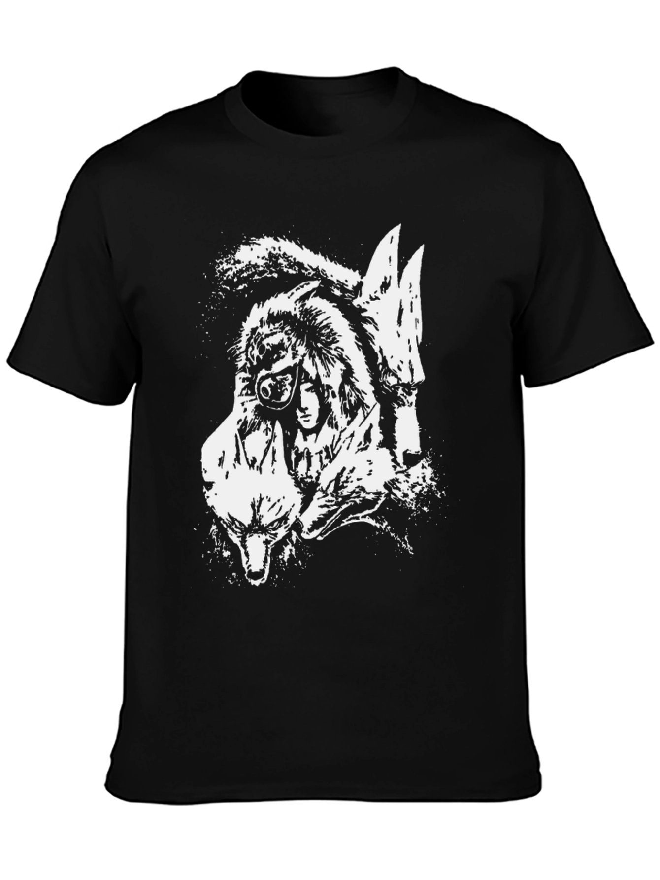 Wolf Pack Graphic T-Shirt - Black Cotton Tee