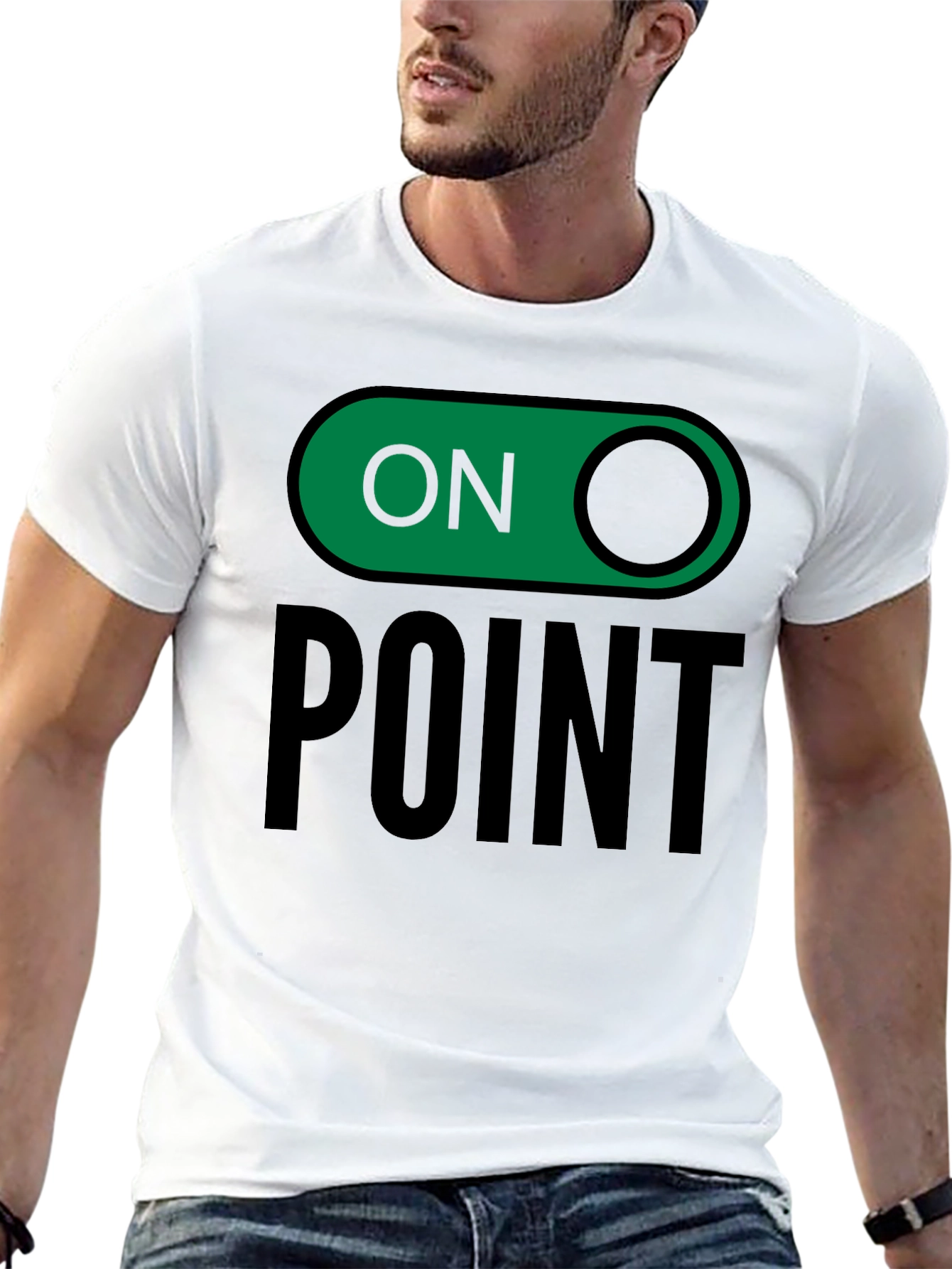 On Point Graphic Tee - Trendy Slogan T-Shirt