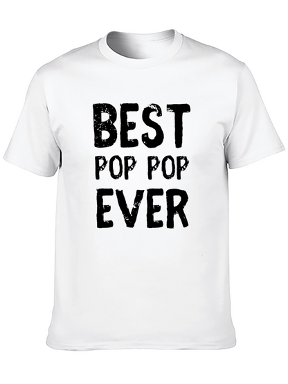 Best Pop Pop Ever Black Graphic T-Shirt