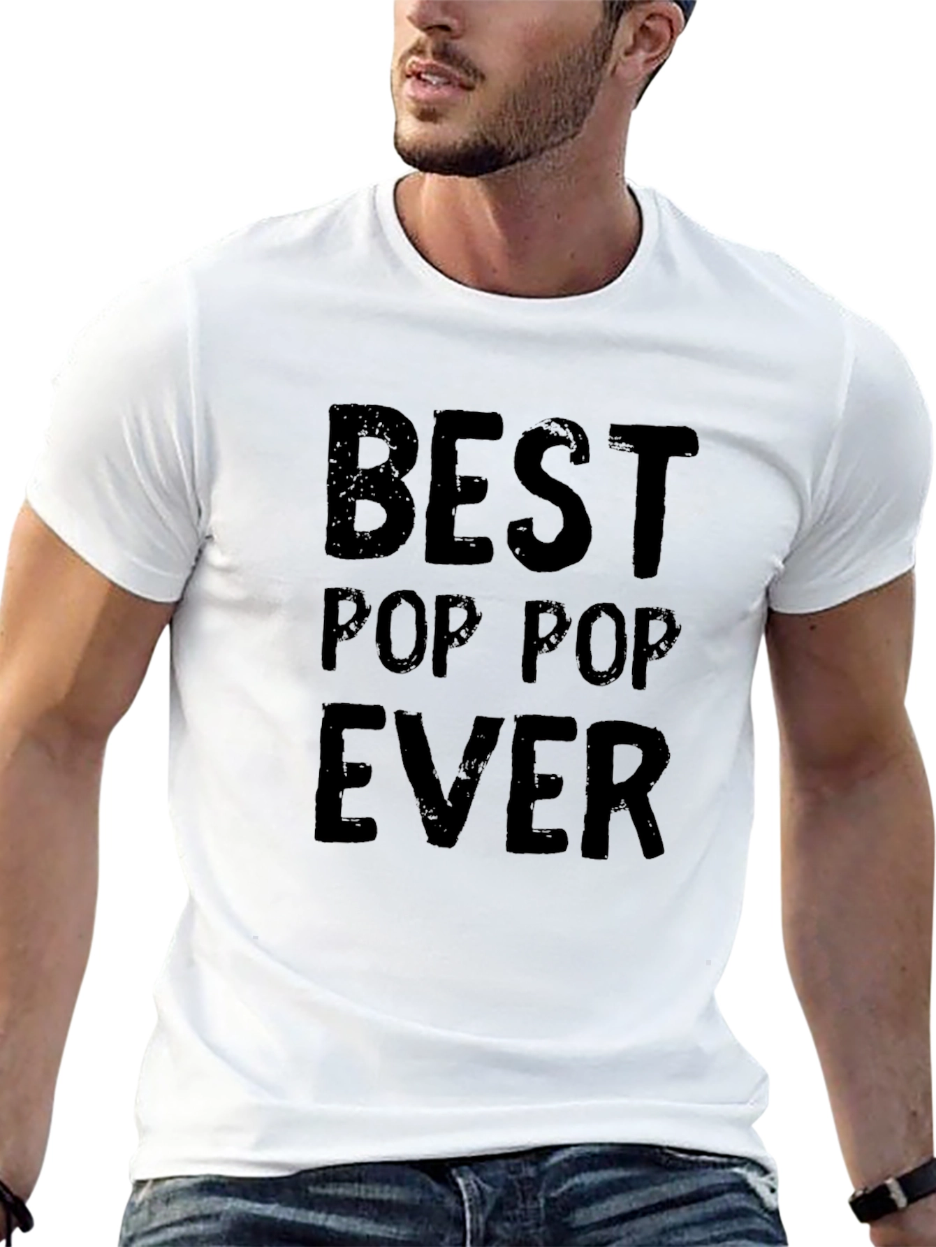 Best Pop Pop Ever Black Graphic T-Shirt