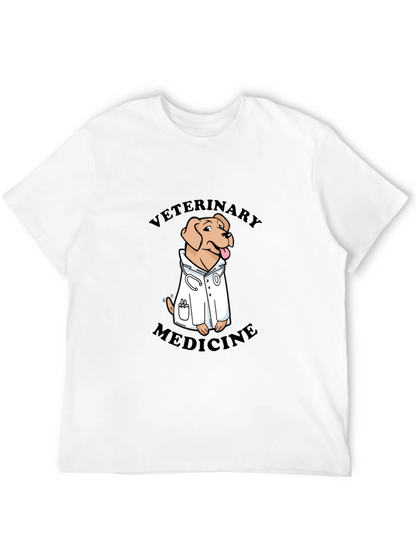 Veterinary Medicine Dog T-Shirt - Black Cotton Blend