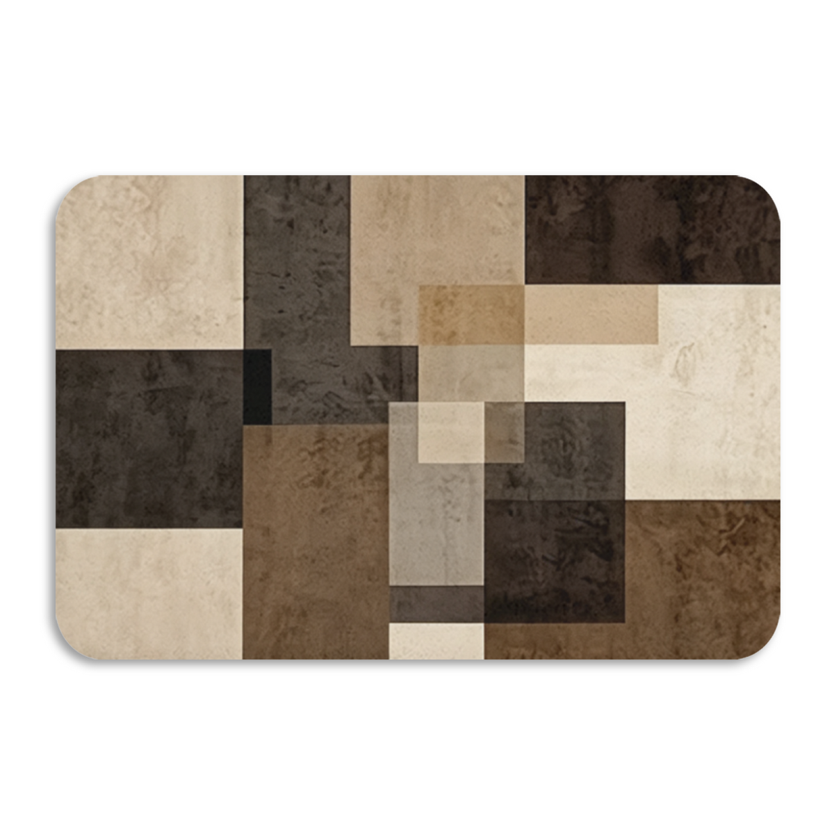 Retro Wabi?Sabi Geometric Block Diatomite Mat£üRetro Wabi?Sabi Color Block Geometric Diatomite Mat, Quick Dry Absorbent Non?Slip Bath Doorway Rug