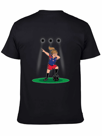 Dabbing Soccer Player Graphic T-Shirt