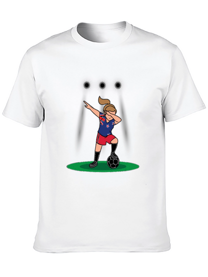 Dabbing Soccer Player Graphic T-Shirt