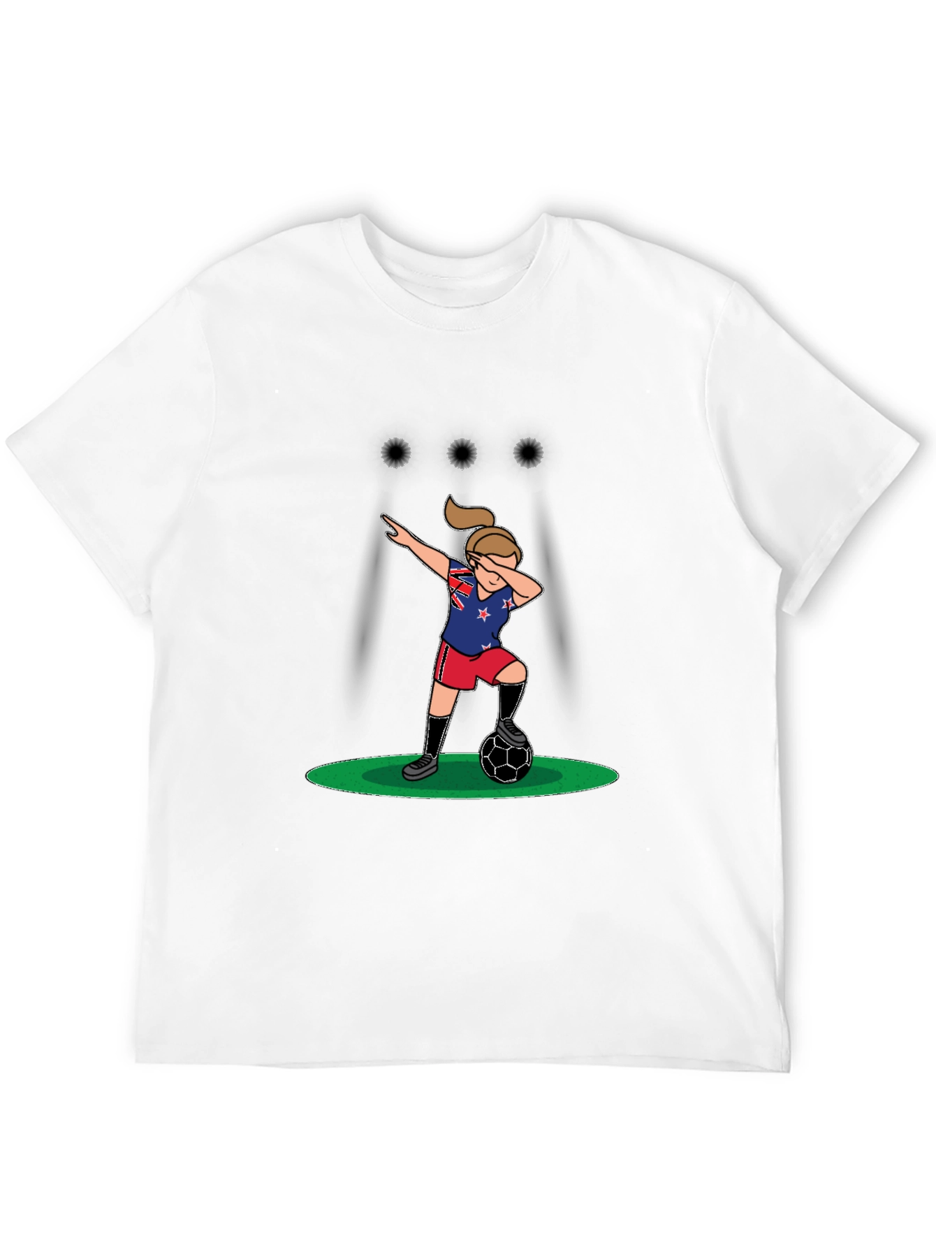 Dabbing Soccer Player Graphic T-Shirt