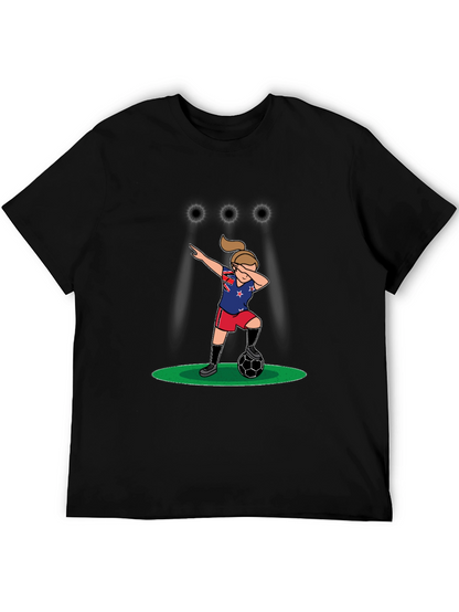 Dabbing Soccer Player Graphic T-Shirt