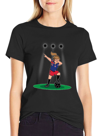 Dabbing Soccer Player Graphic T-Shirt