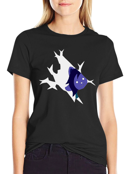 Cat Bursting Through T-Shirt