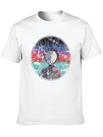 Abstract Headphone Graphic T-Shirt