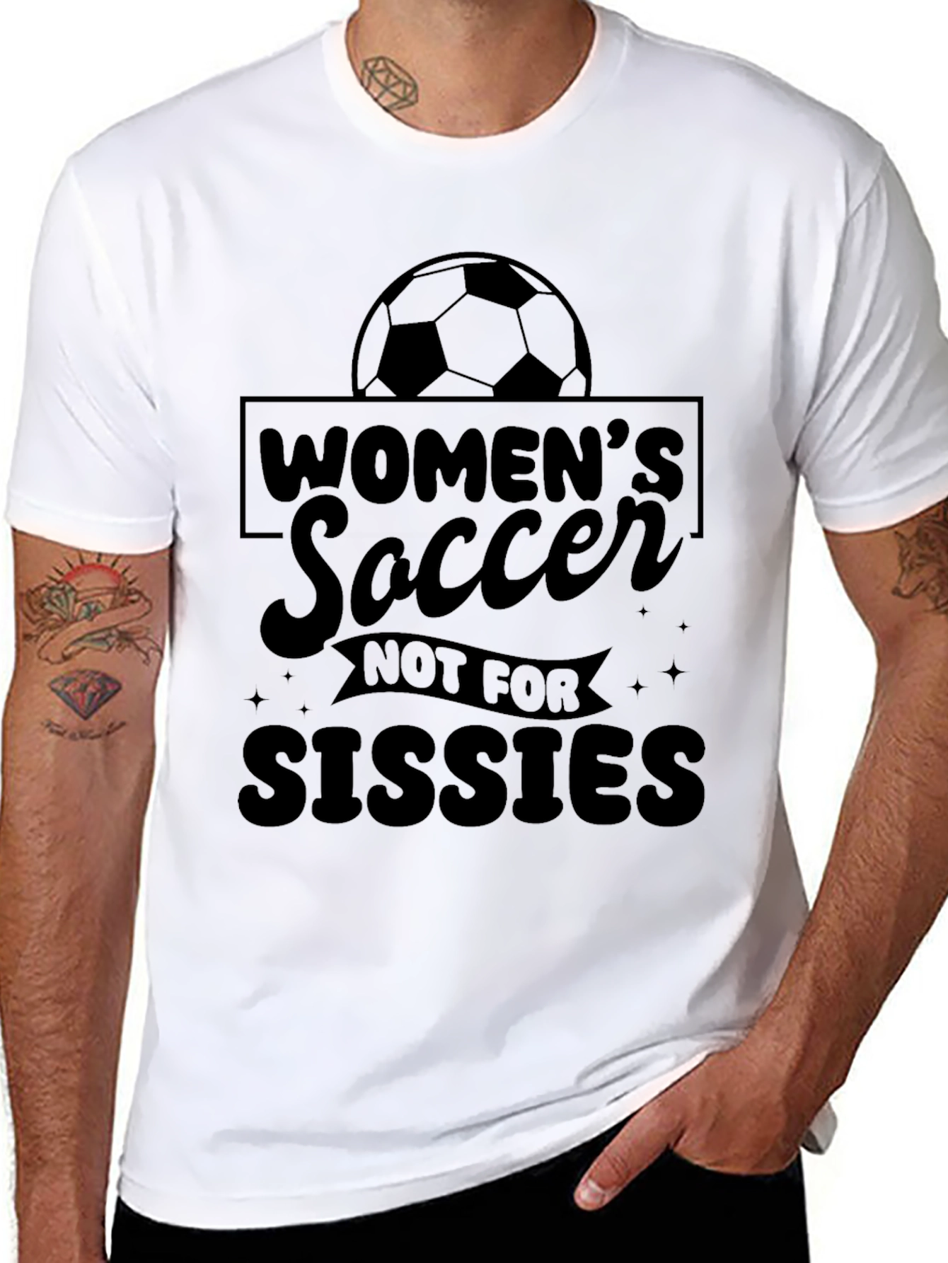 Womens Soccer Not For Sissies Black T-Shirt