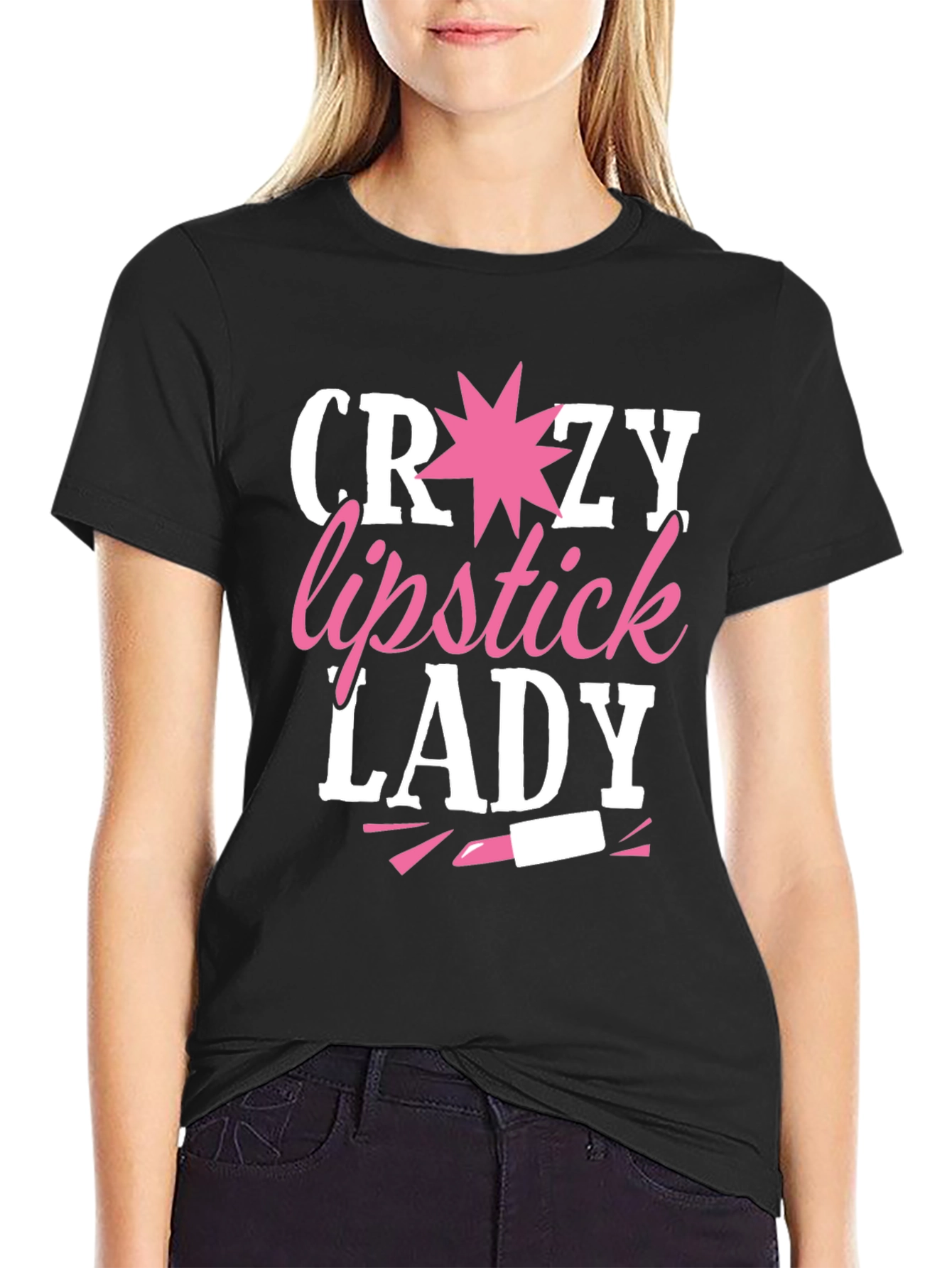 Crazy Lipstick Lady T-Shirt