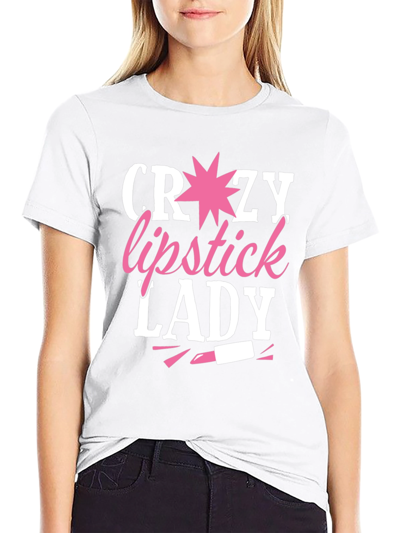 Crazy Lipstick Lady T-Shirt