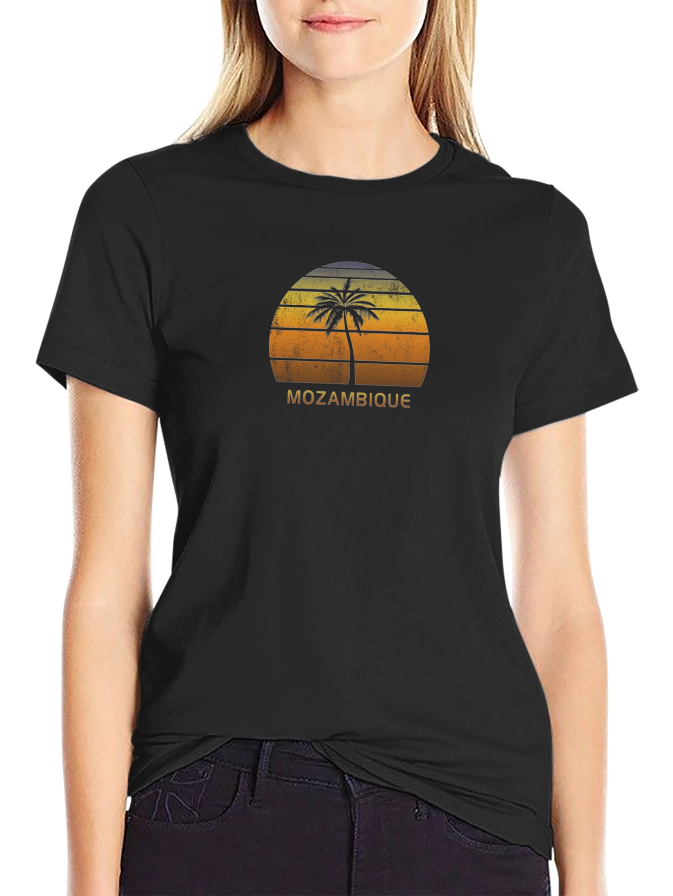 Mozambique Palm Tree Retro T-Shirt