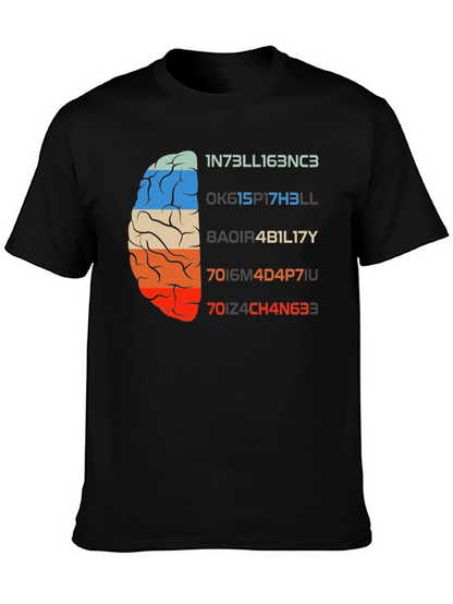 Brain Teaser Graphic T-Shirt - Clever Geeky Design