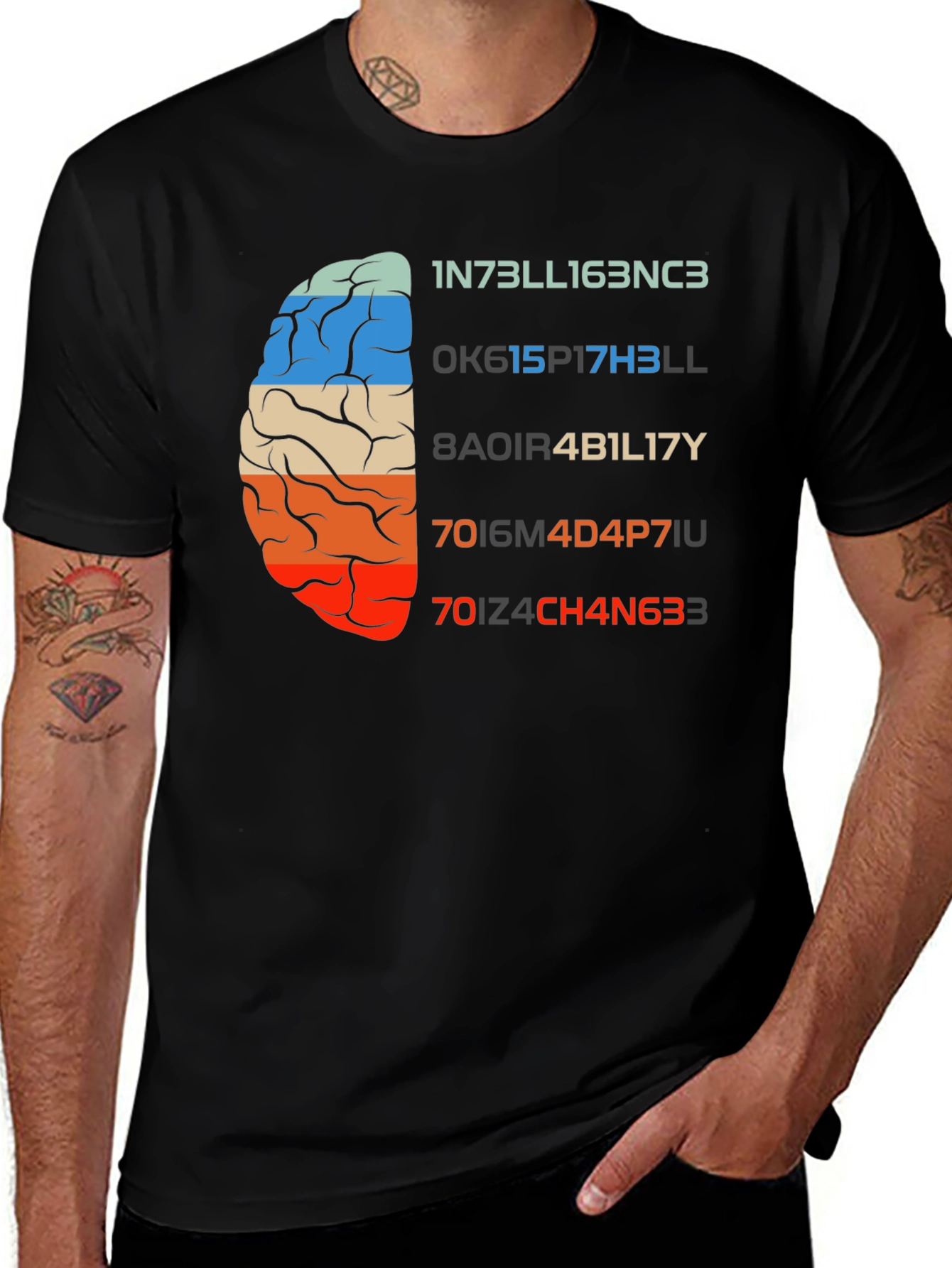 Brain Teaser Graphic T-Shirt - Clever Geeky Design