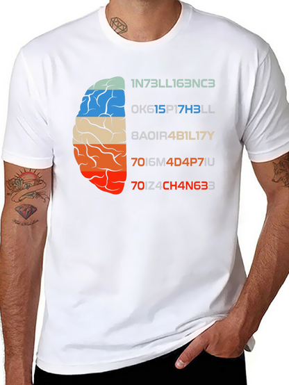 Brain Teaser Graphic T-Shirt - Clever Geeky Design