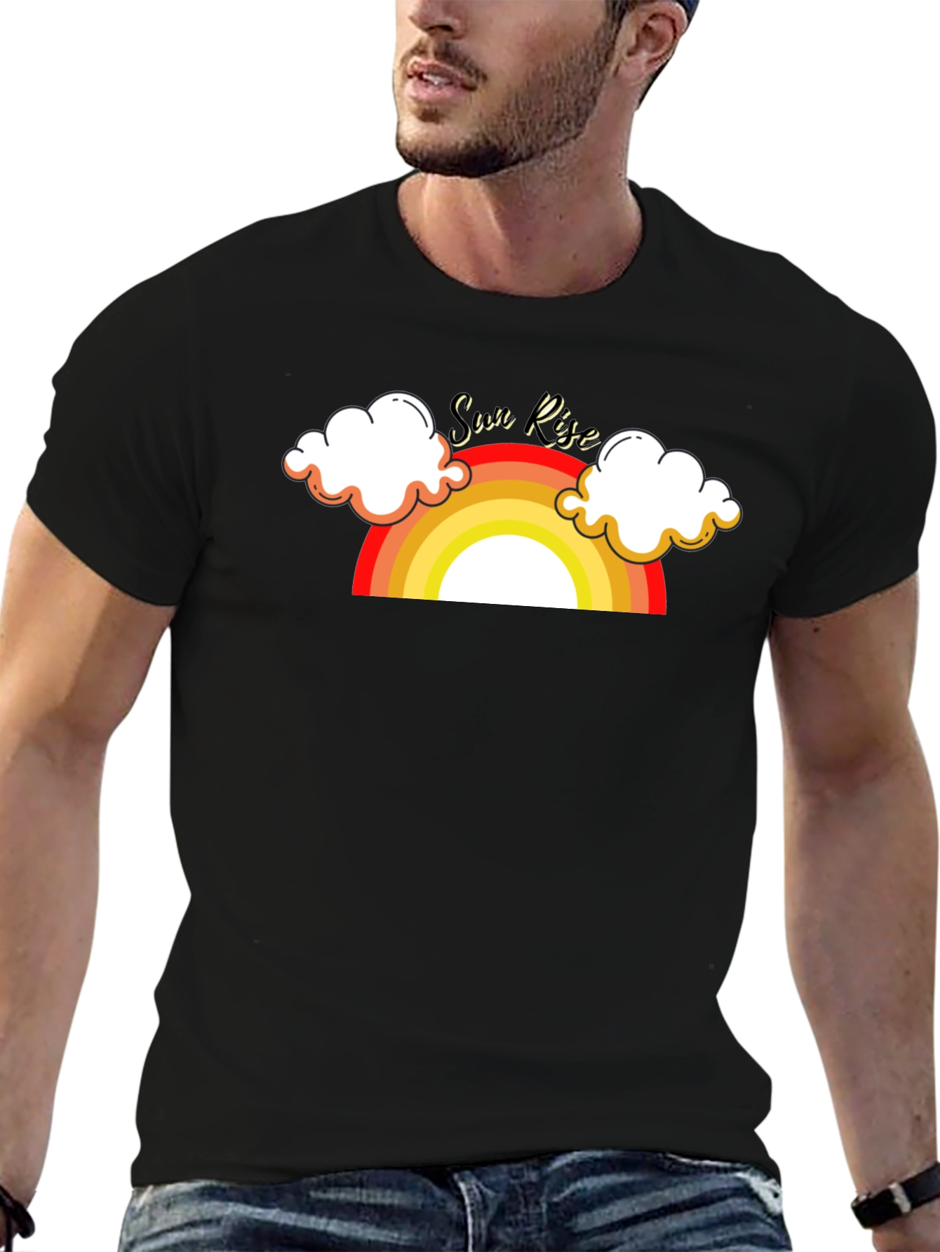Sunrise Graphic Tee - Retro Style