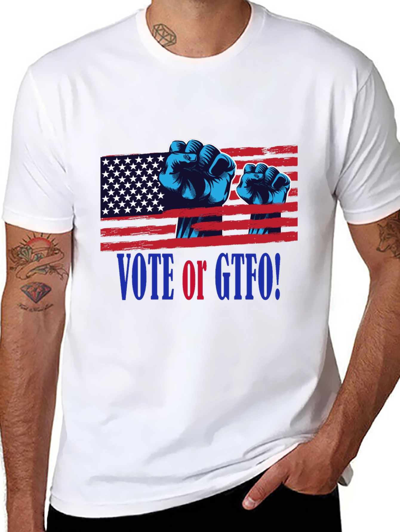 Vote or GTFO! Patriotic Graphic T-Shirt