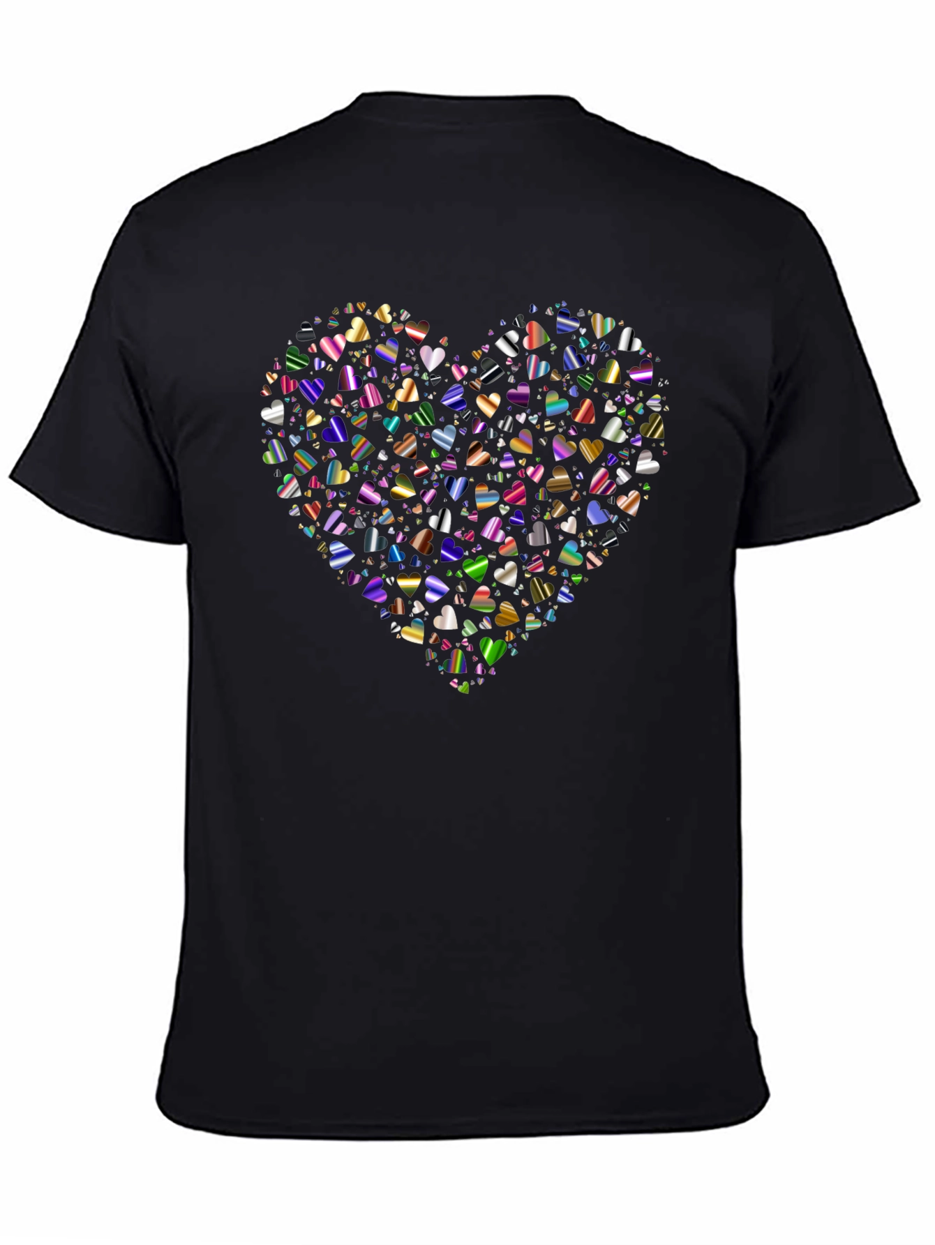 Heart of Hearts Black Graphic T-Shirt