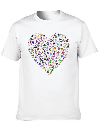 Heart of Hearts Black Graphic T-Shirt