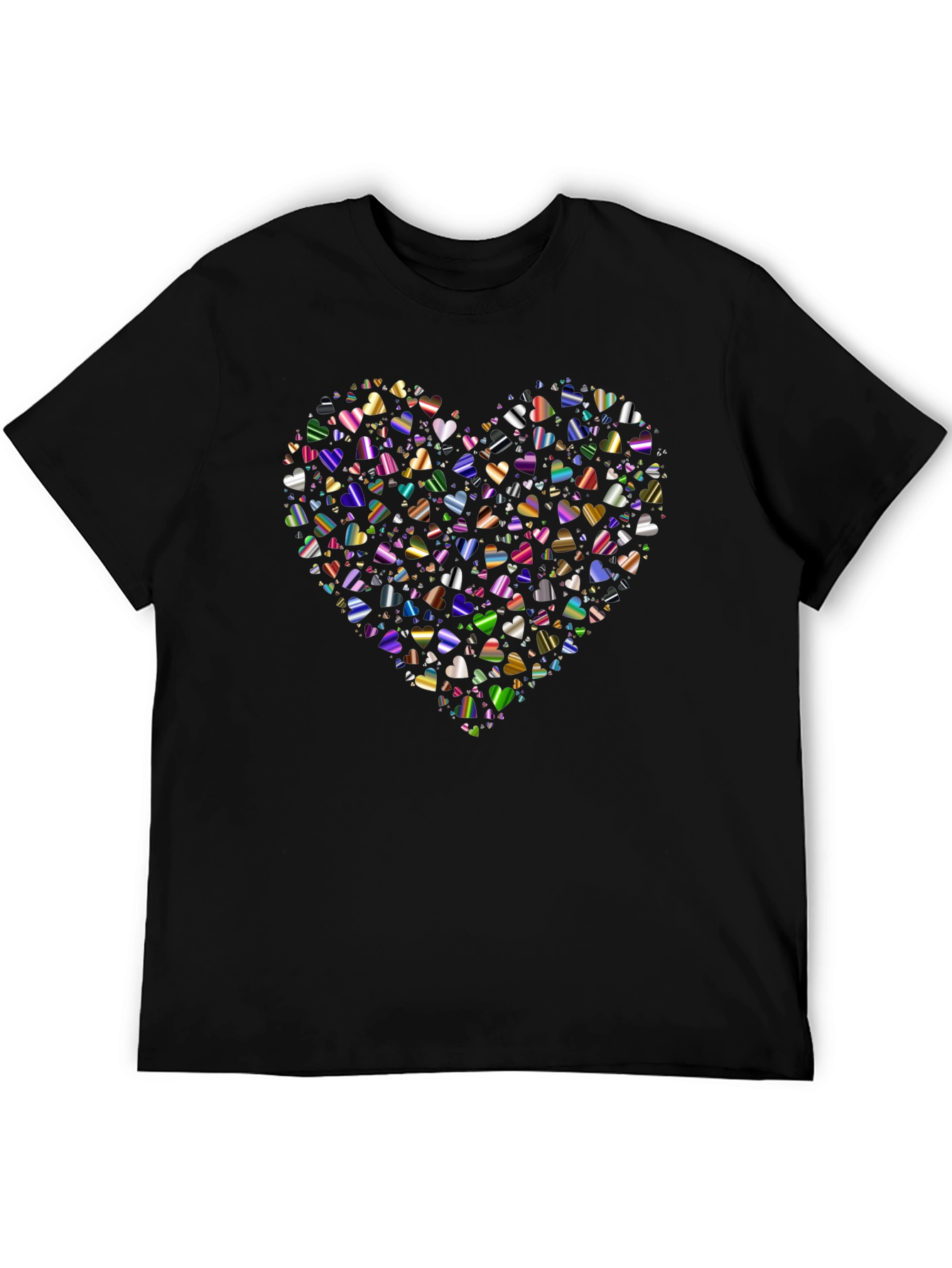 Heart of Hearts Black Graphic T-Shirt