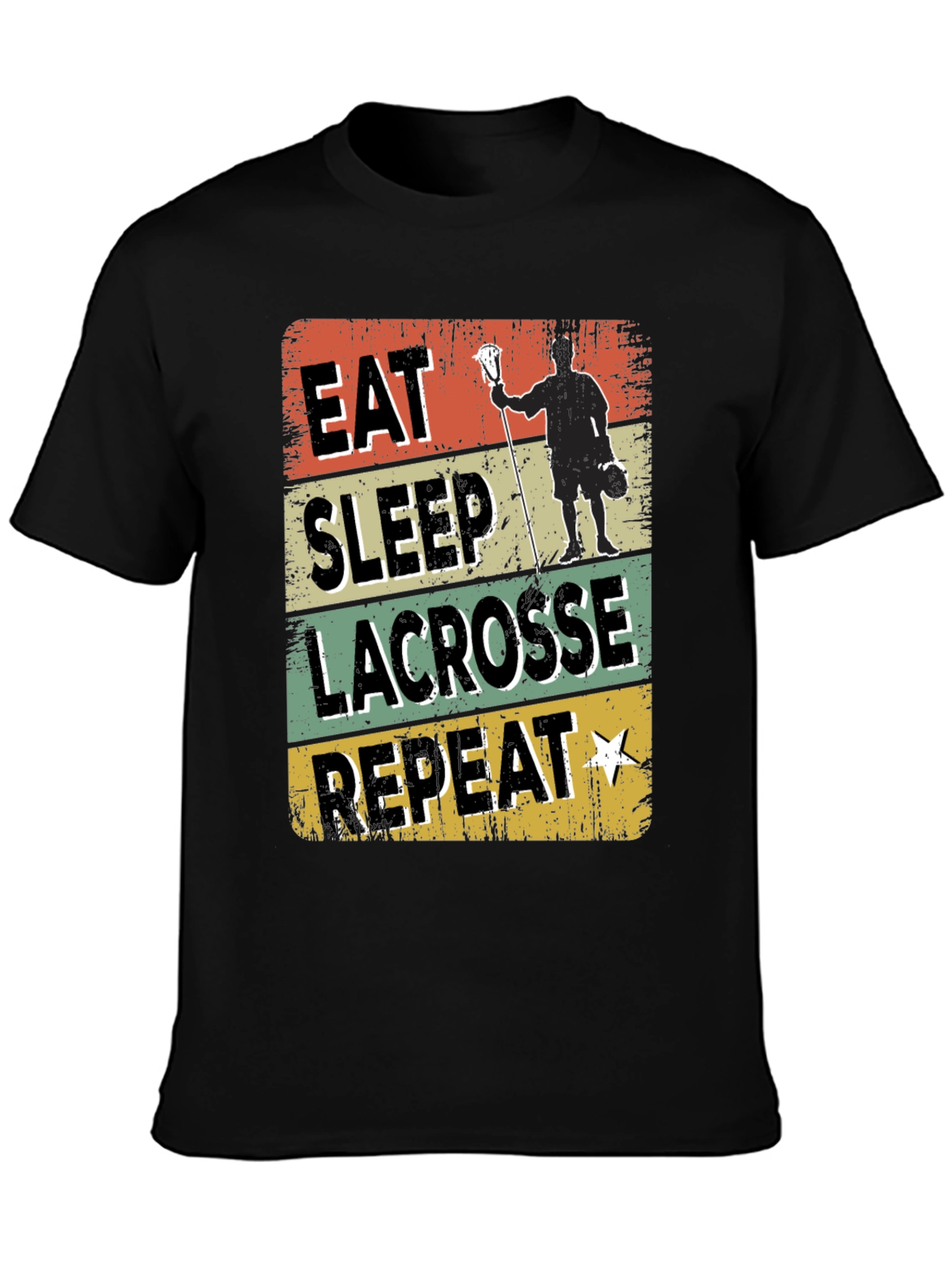 Eat Sleep Lacrosse Repeat Graphic T-Shirt
