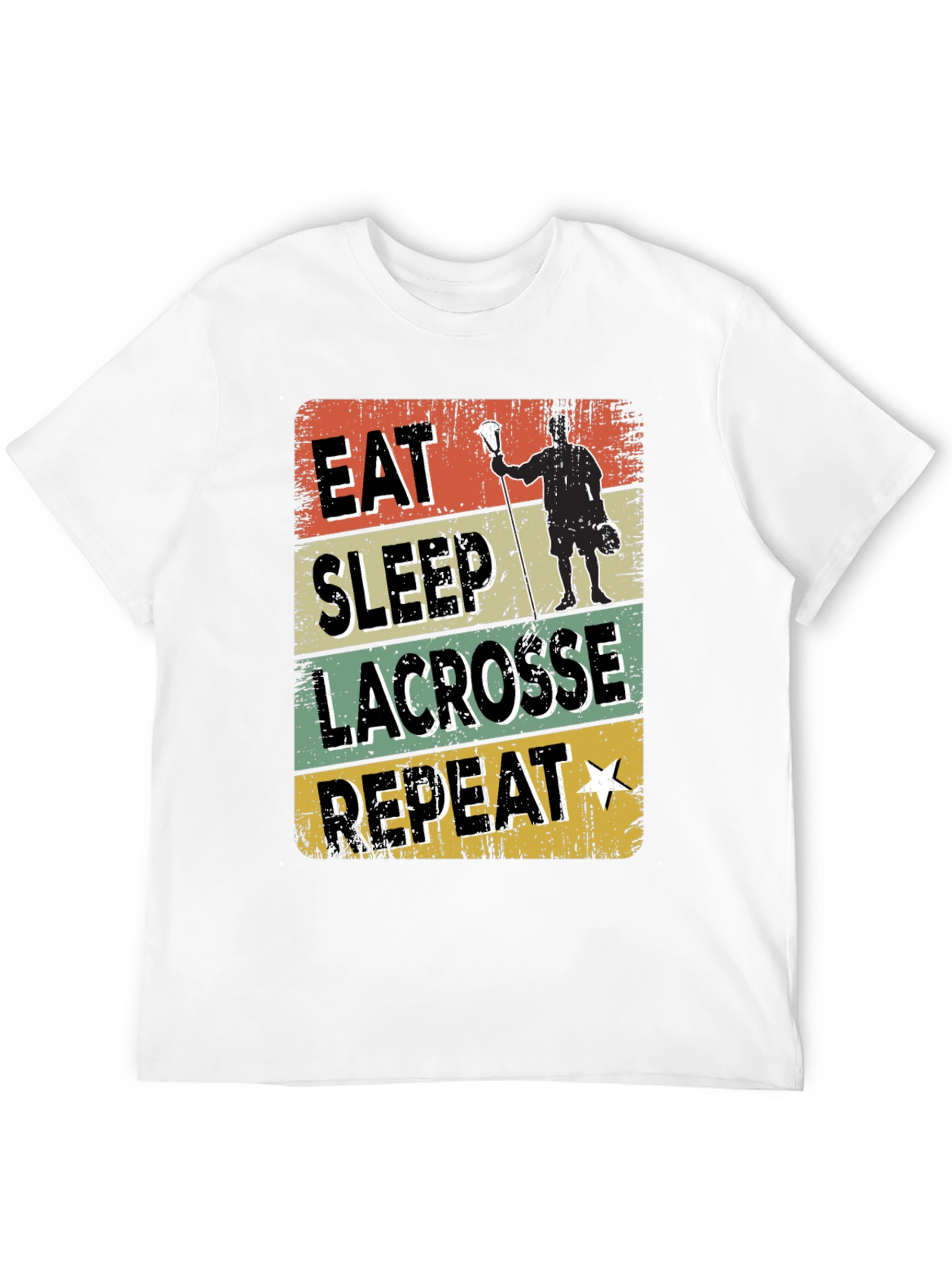 Eat Sleep Lacrosse Repeat Graphic T-Shirt