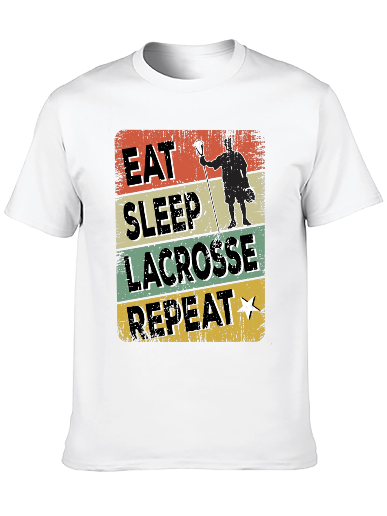 Eat Sleep Lacrosse Repeat Graphic T-Shirt